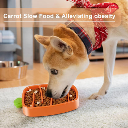 Pet Slow Feeder Bowl For Dry Wet Food