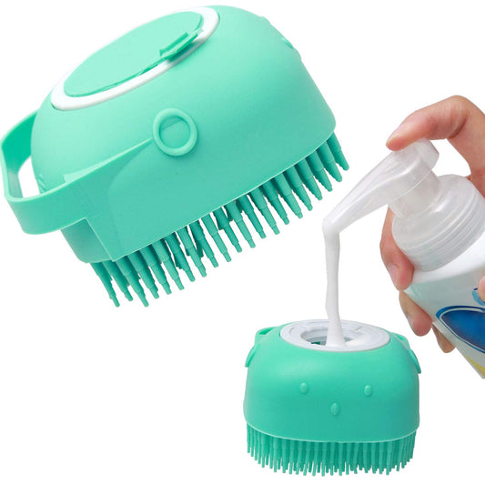 Pet Shampoo Massager Brush & Massage Comb Grooming Scrubber Shower Brush For Bathing Short Hair Soft Silicone Brushes