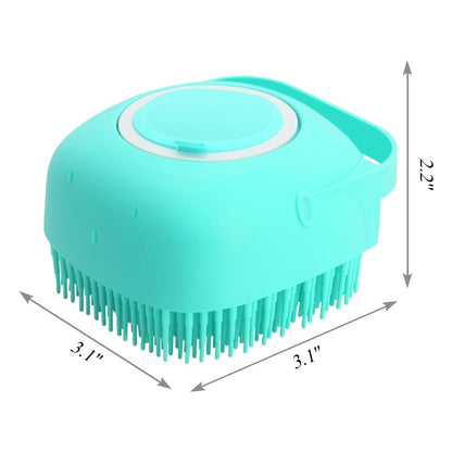 Pet Shampoo Massager Brush & Massage Comb Grooming Scrubber Shower Brush For Bathing Short Hair Soft Silicone Brushes