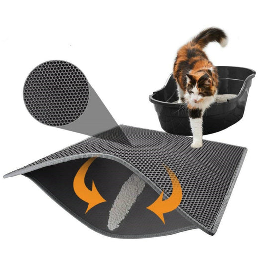 Honeycomb Waterproof Cat Litter Mat (Double-Layer Trapping)