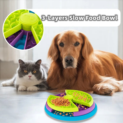 Slow Food Bowl Anti-Choking, Pet Rotating Game Board, Pet Products