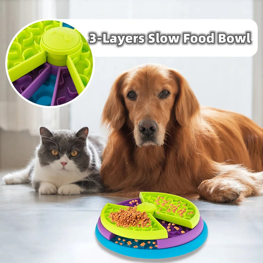 Slow Food Bowl Anti-Choking, Pet Rotating Game Board, Pet Products