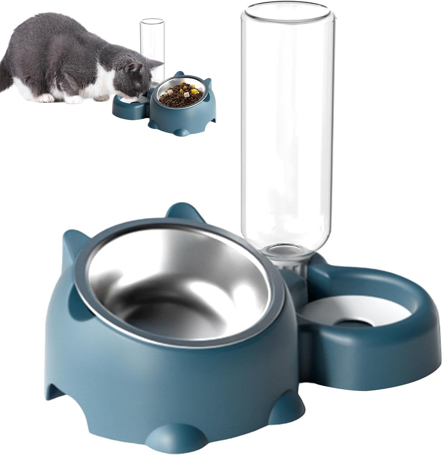 Pet Feeder Bowl Pet Drinking And Eating Bowl Detachable Pet Feeder Bowl For Cats And Dogs