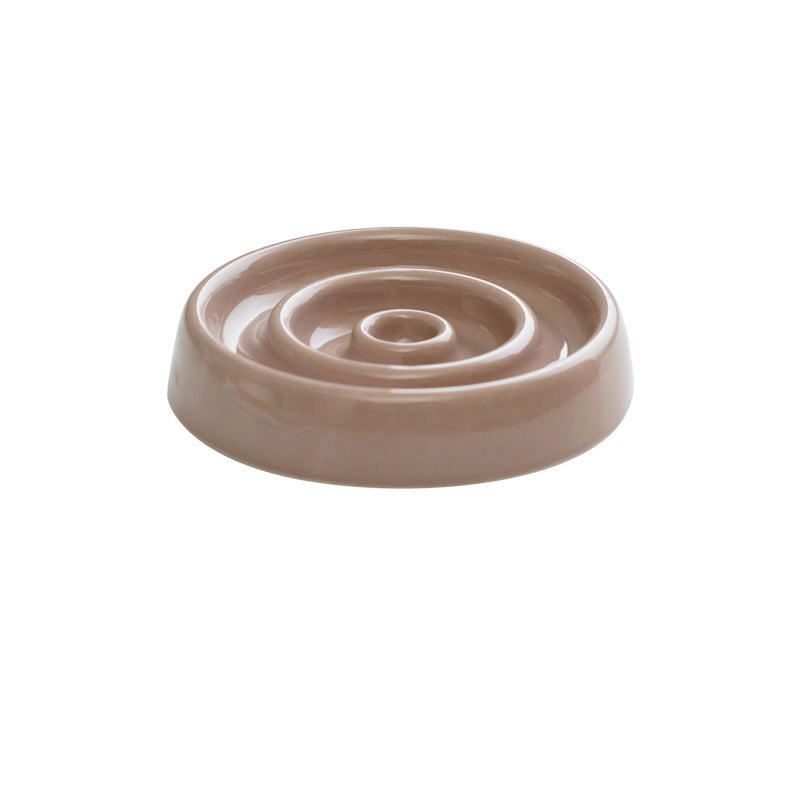 Ceramic Pet Slow Feeder Bowl Anti-Gulping