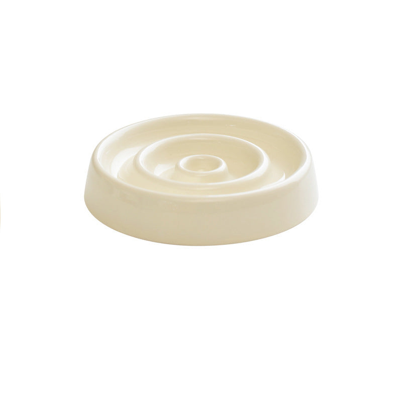Ceramic Pet Slow Feeder Bowl Anti-Gulping
