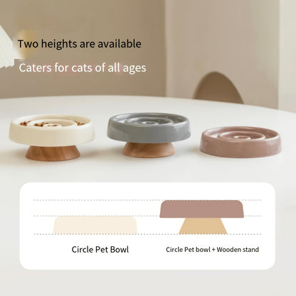Ceramic Pet Slow Feeder Bowl Anti-Gulping