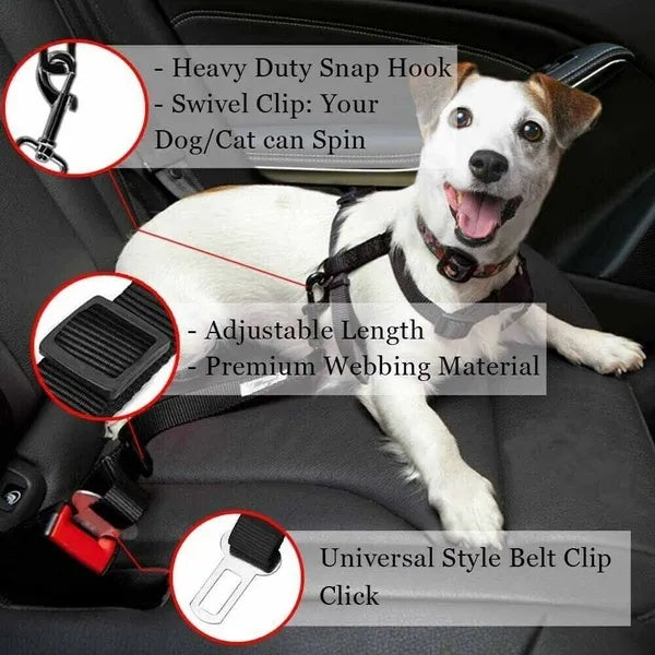 2 Pack cat and dog pet Safety Seatbelt Car Vehicle