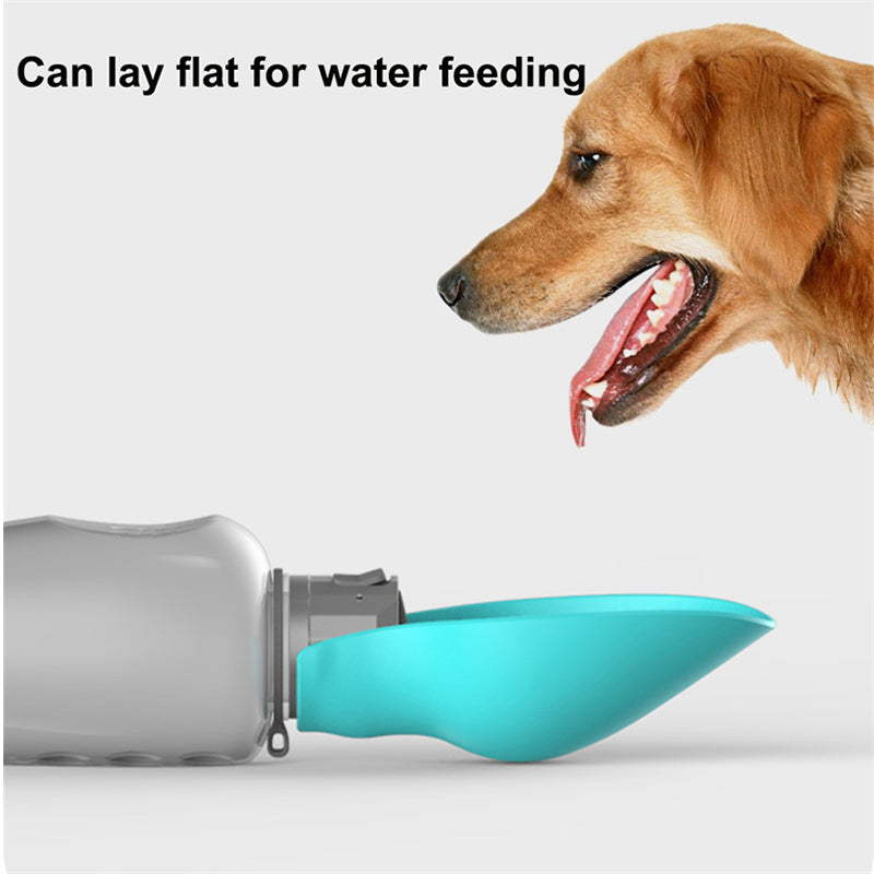 Portable Leakproof Dog Water Bottle & Built-in Dispenser (800ml)